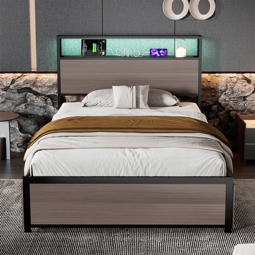 Metal platform bed - metal,
