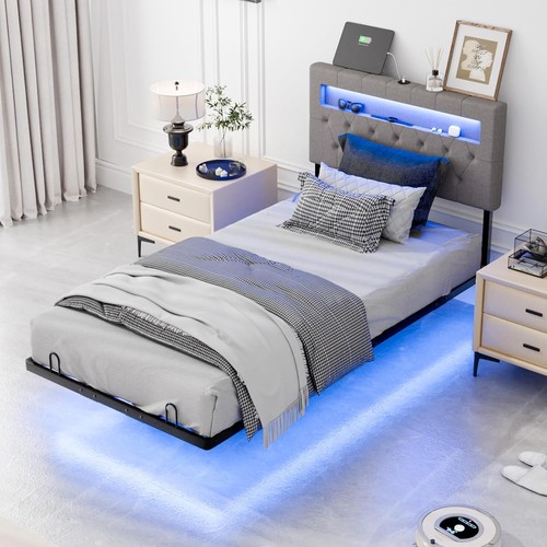 Floating single bed frame - frame, w/