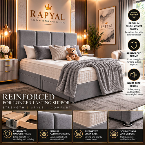 Reinforced divan bed memory - reinforced,