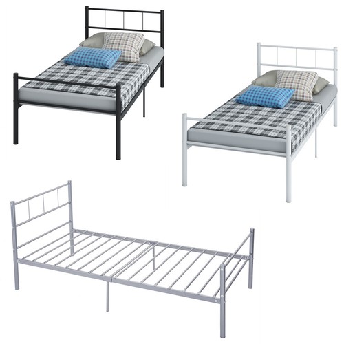 Simple budget metal bed single - budget,
