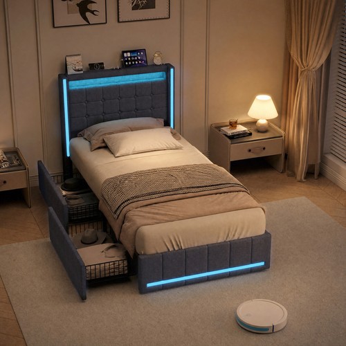 New storage upholstered bed - upholstered,