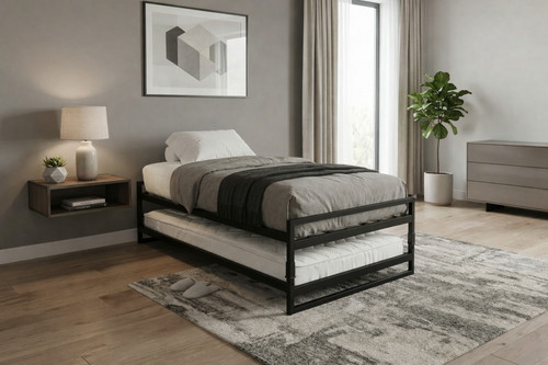 3ft single black metal - , frame