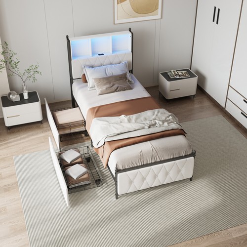 3ft single bed frame 90x190cm - single,
