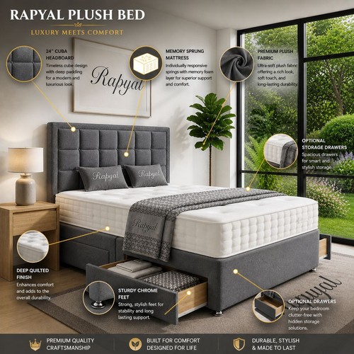 Plush divan bed - divan, set