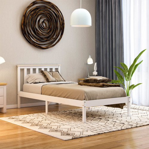 Sale single wooden bed low - wooden,