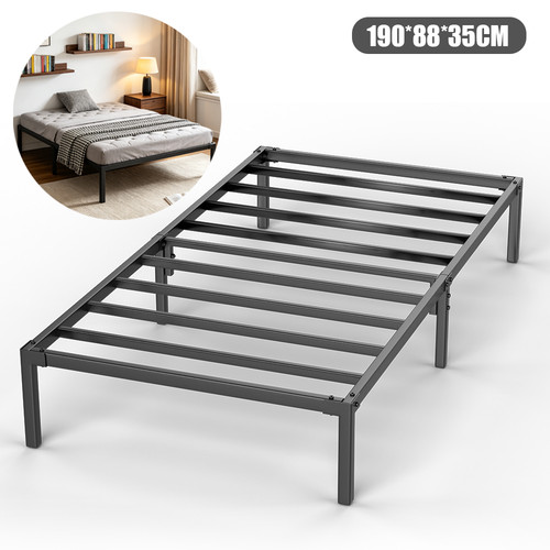 Strong single bed - single, metal