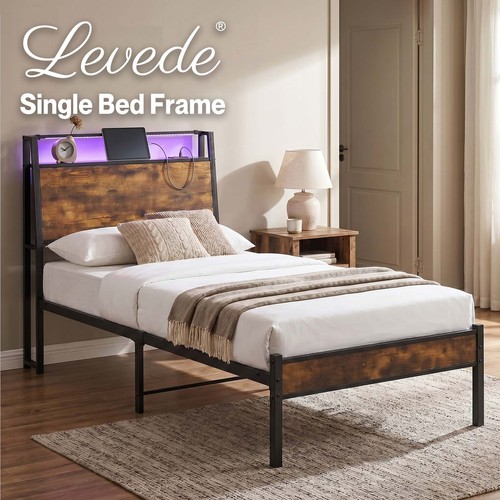 Levede single bed frame - single,