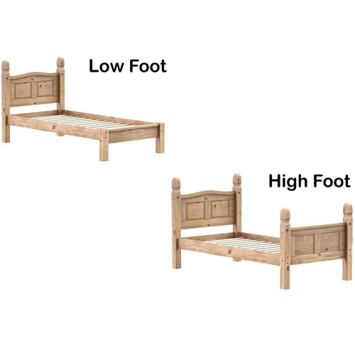 Corona solid pine bed frame - pine,