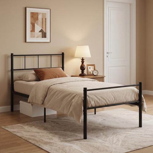 Panana single metal bed - metal, frame