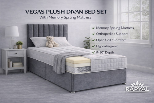 Single divan bed set 3ft - single,