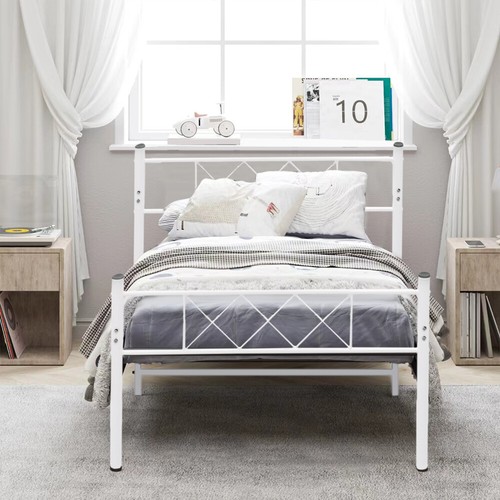 Strong single bed - strong, metal