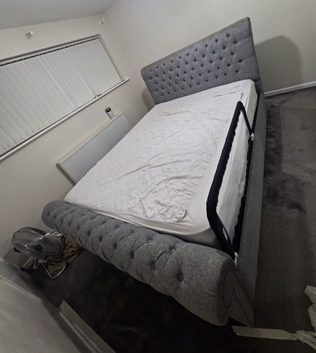 Grey upholstered tufted - grey,