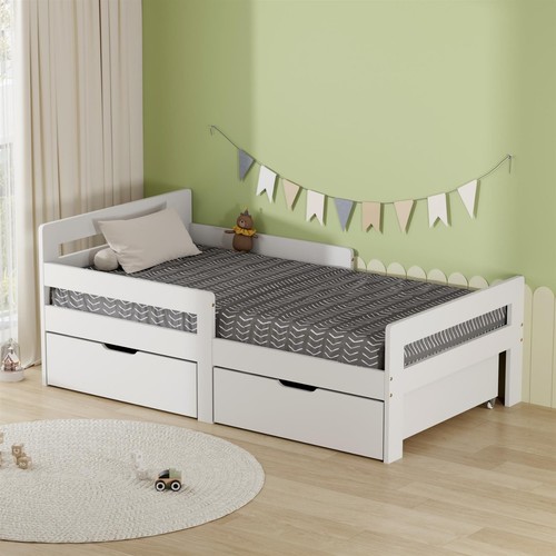 Pine kids wooden bed frame - pine,