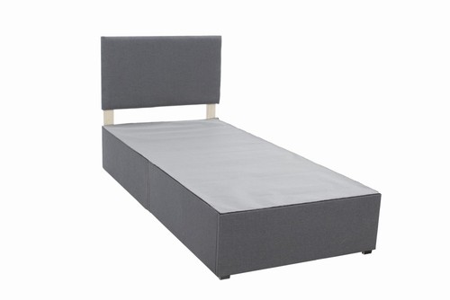 Modern 3ft single grey divan - single,