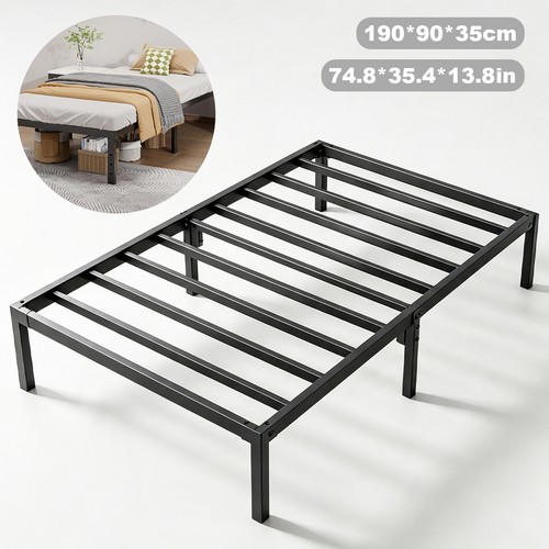 Black metal bed frame - metal, with