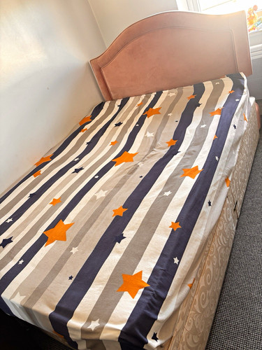 Beige king size - with, mattress