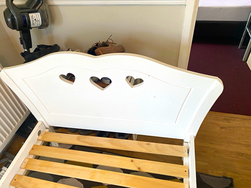 White girls wooden single bed - girls,