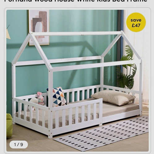 Wood house kids - kids, bed