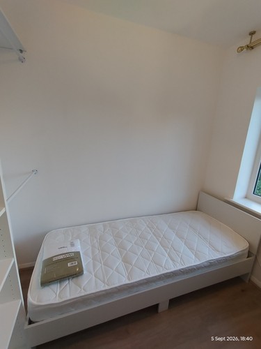 White wooden small single - single, bed