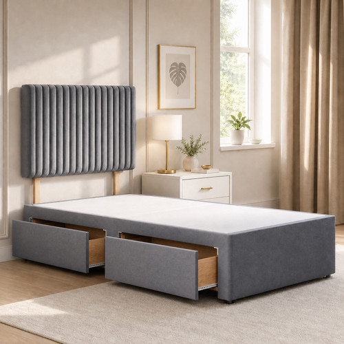 Single divan bed with plush - single,